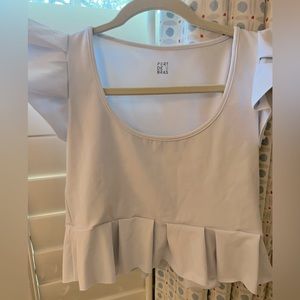 Port de Bras white cropped exercise top size L